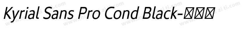 Kyrial Sans Pro Cond Black字体转换